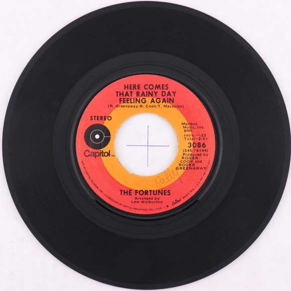 The Fortunes Here Comes That Rainy Day Feeling Again, I Gotta Dream 45 rpm Vinyl - Picture 5 of 6